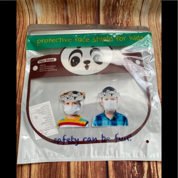 Kids Plastic Clear Face Shield Anti-Fog Panda - Picture 1 of 8